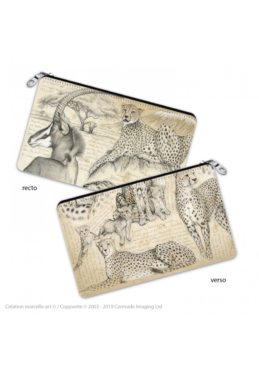 Marcello-art: Decoration accessoiries Pencil case 338-363 cheetah