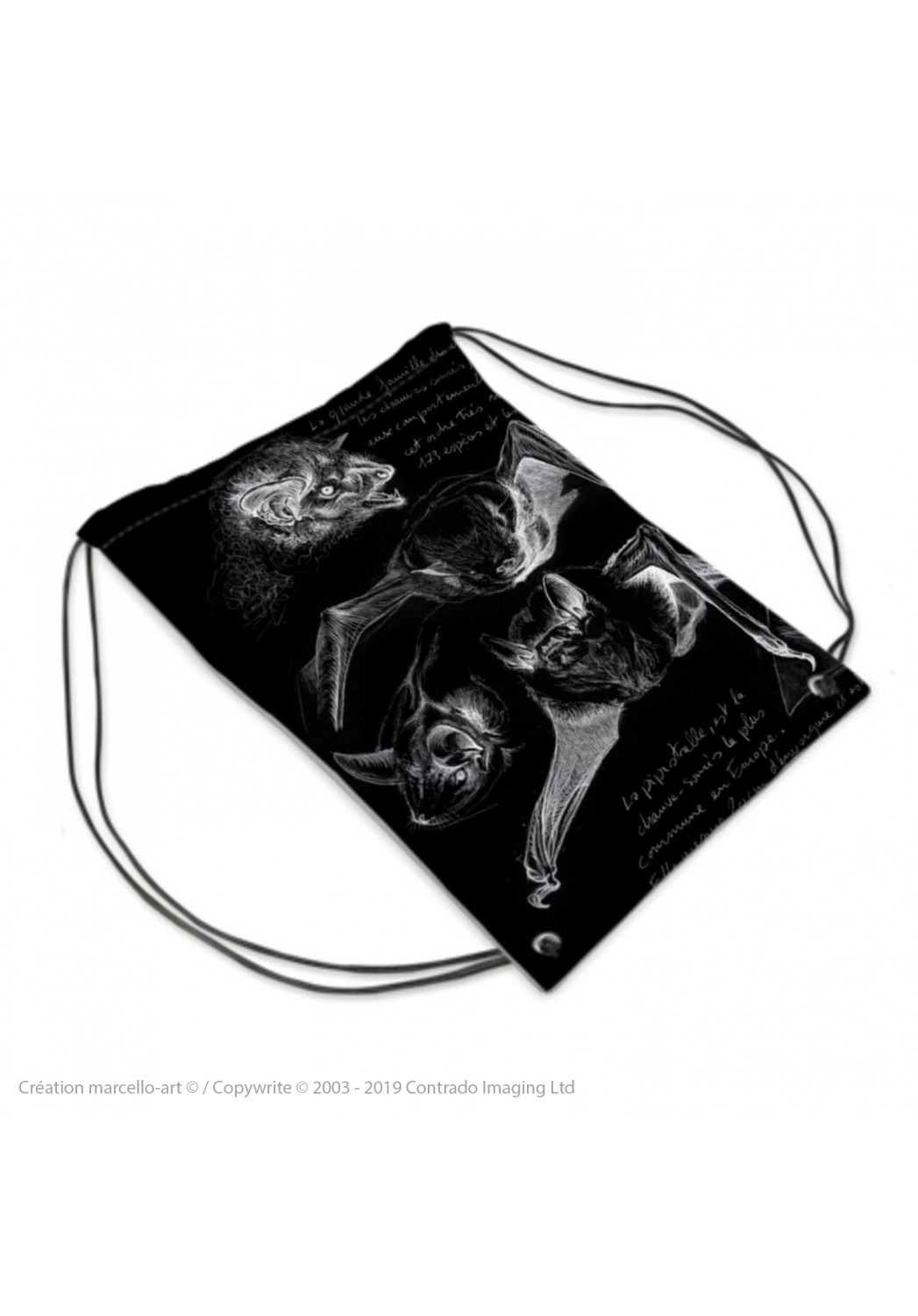 Marcello-art: Fashion accessory Sports bag 31 pipistrelles black