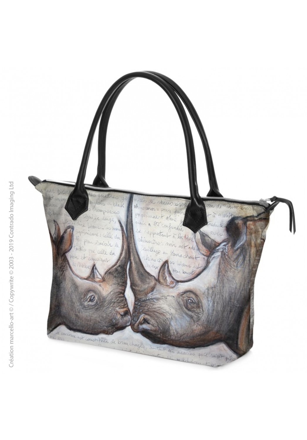 Marcello-art: Fashion accessory Zipped bag 106 rhino kiss