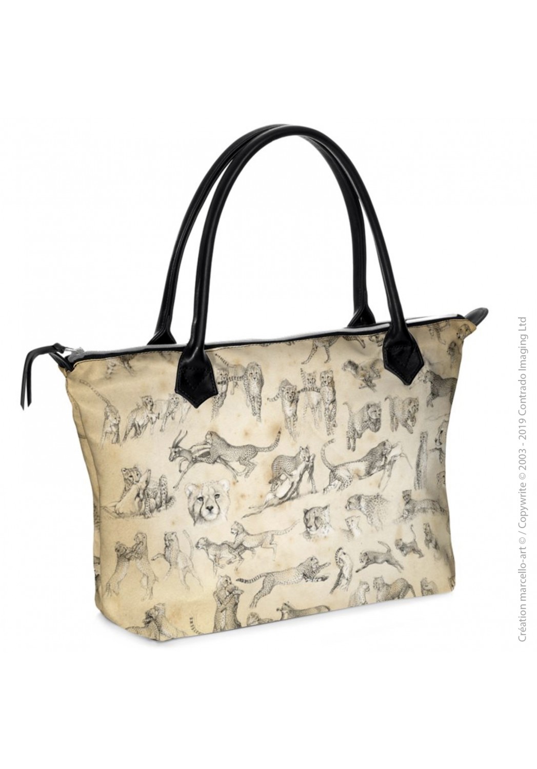 Marcello-art: Fashion accessory Zipped bag 320 Cheetah For Ever