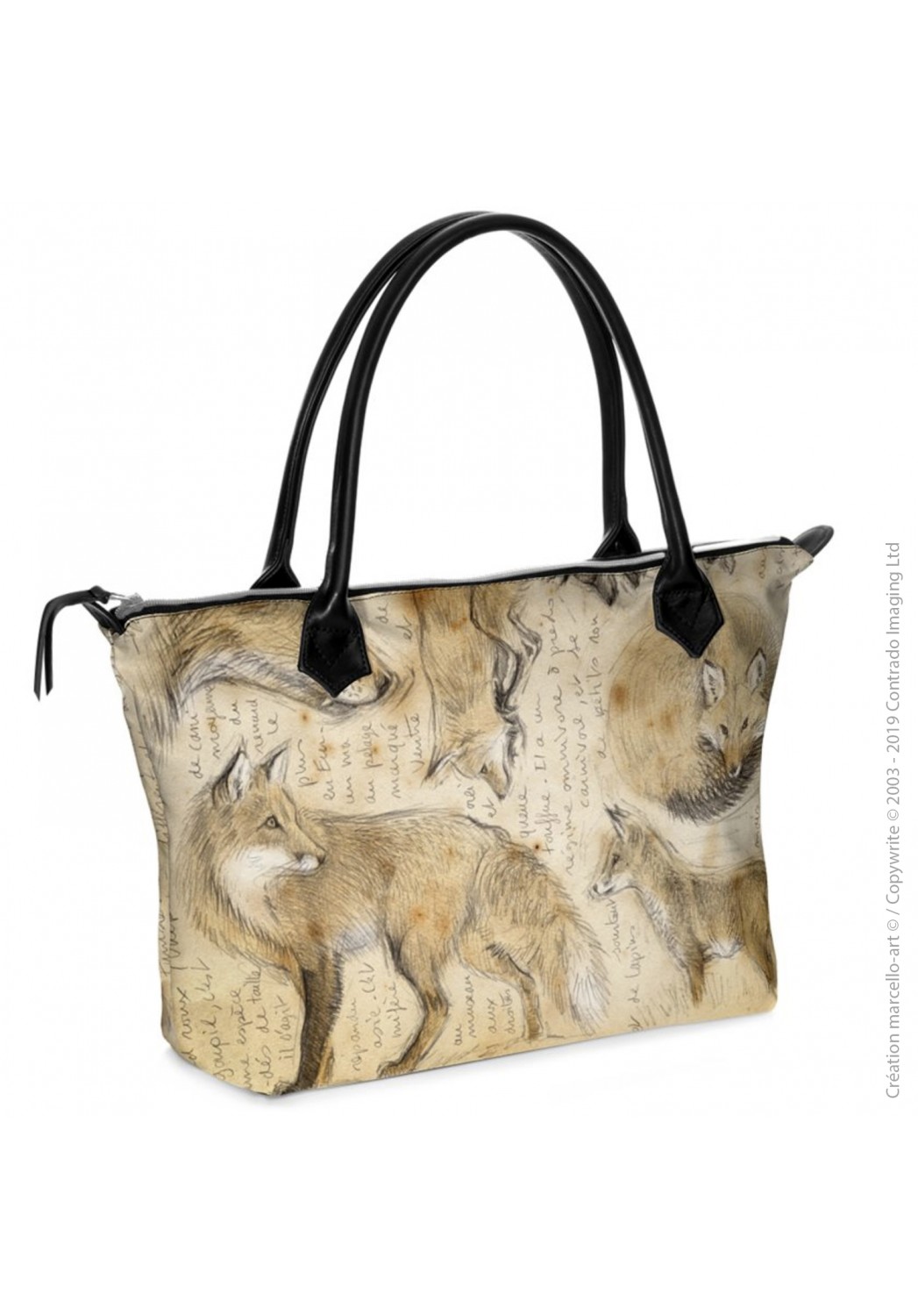 Marcello-art: Fashion accessory Zipped bag 336 red fox