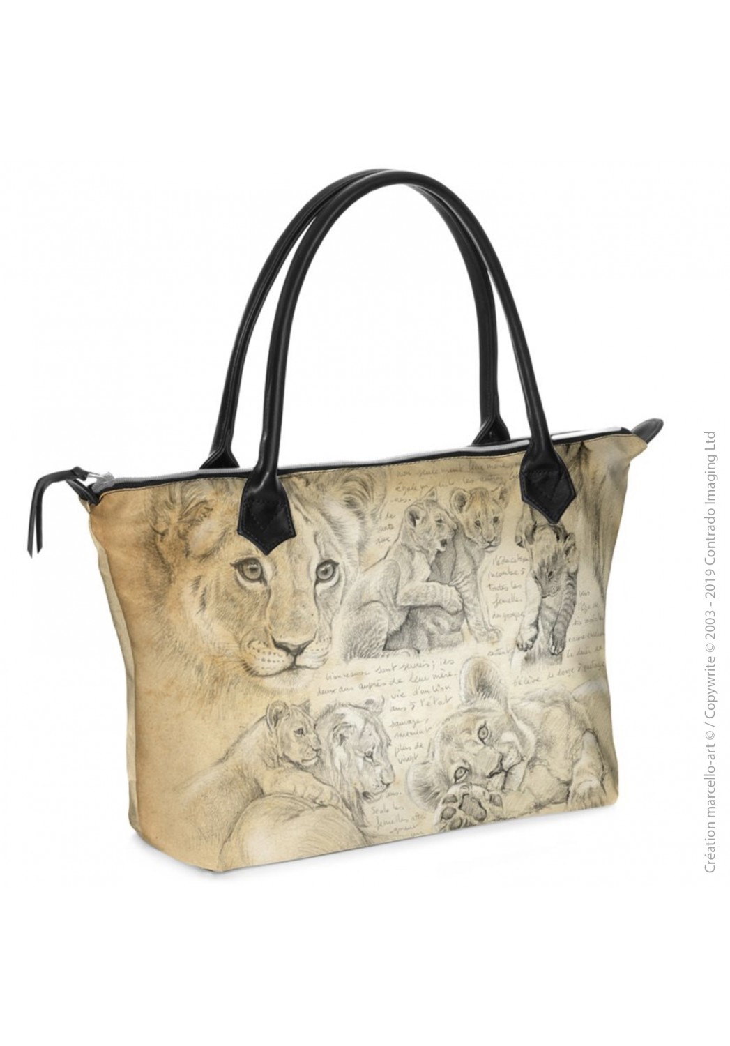 Marcello-art: Fashion accessory Zipped bag 331 lion cubs 335 lion cubs