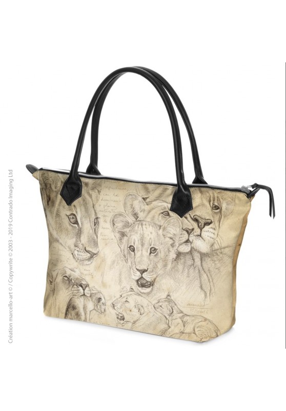 Marcello-art: Fashion accessory Zipped bag 331 lion cubs 335 lion cubs