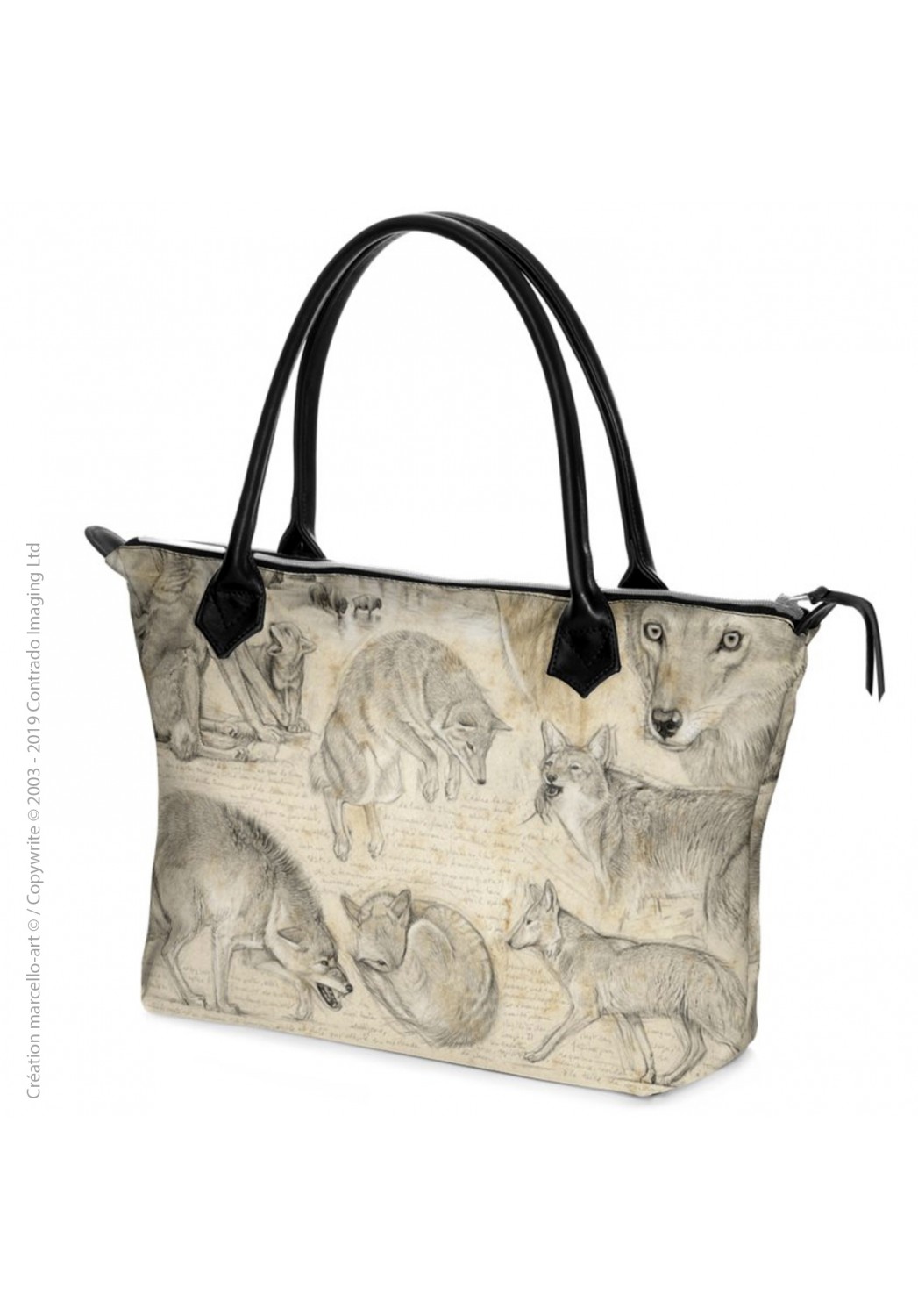 Marcello-art: Fashion accessory Zipped bag 391 coyote