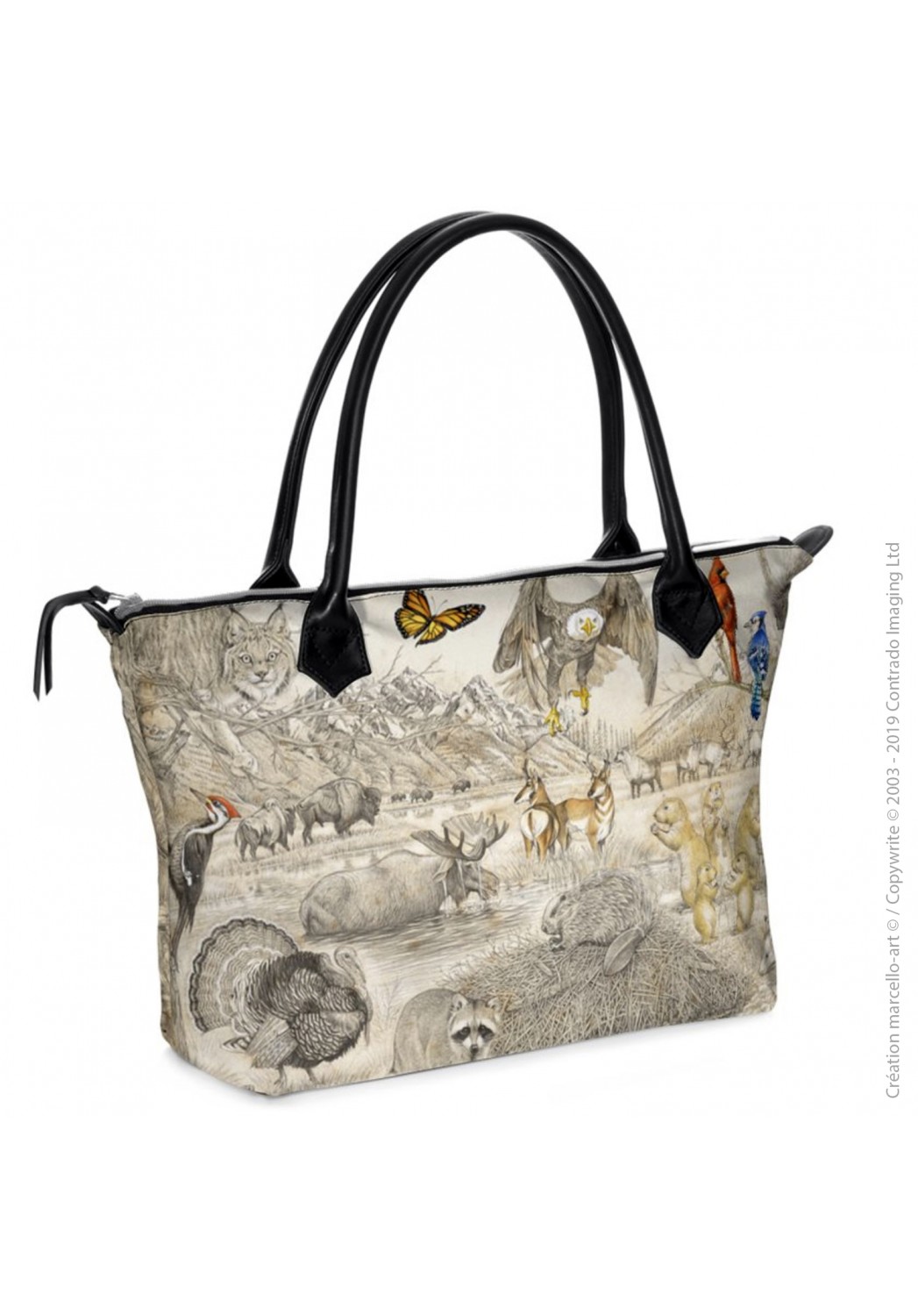 Marcello-art: Fashion accessory Zipped bag 393 american fauna