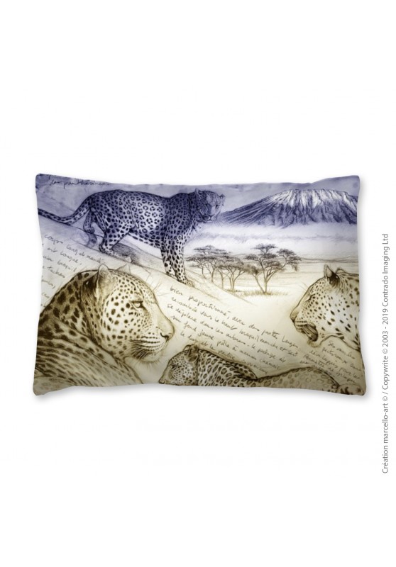 Marcello-art: Fashion accessory Pillowcase 252 A leopard sunset