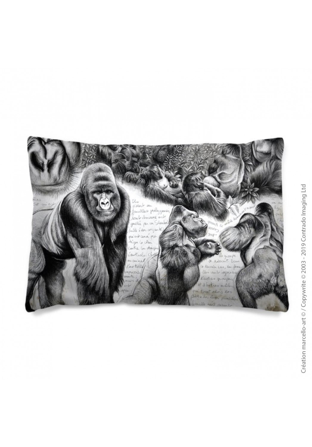 Marcello-art: Fashion accessory Pillowcase 301 A gorilles Virgunga