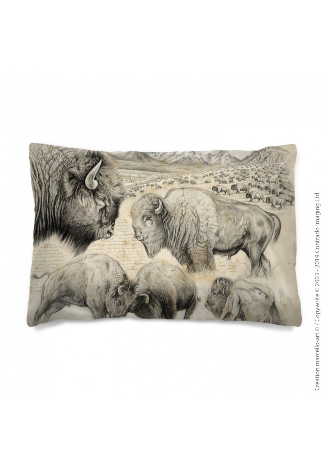 Marcello-art: Fashion accessory Pillowcase 390 A bison
