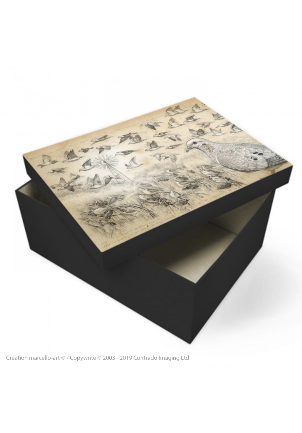 Marcello-art: Decoration accessoiries Souvenir box 231 Eared Dove