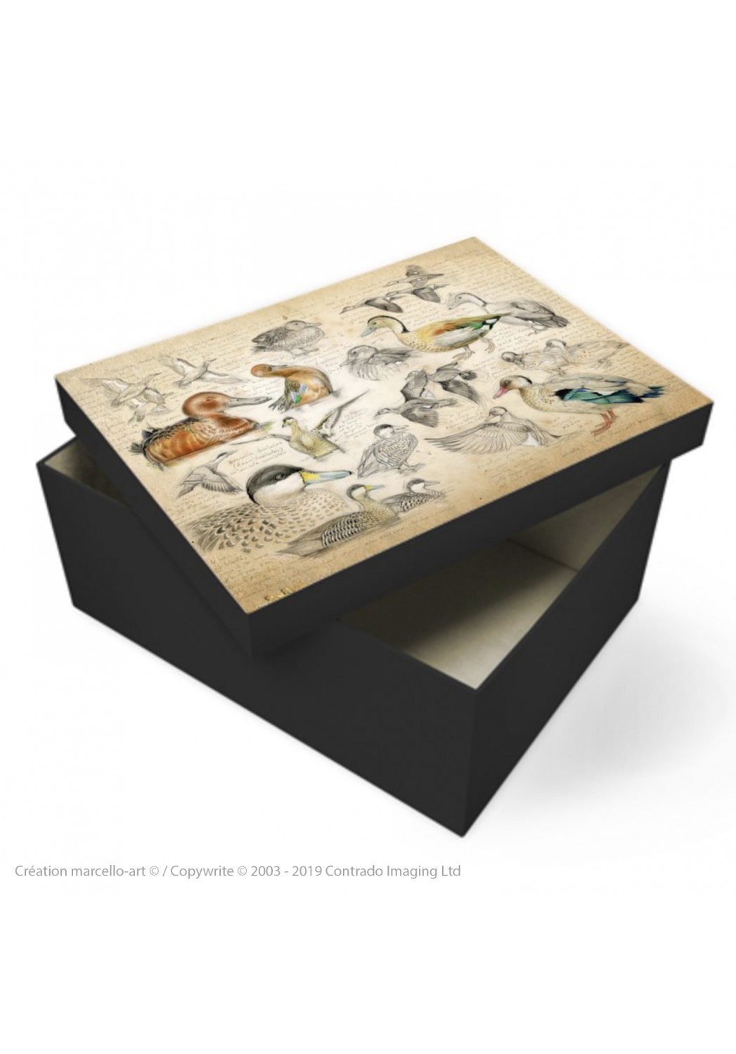 Marcello-art : Accessoires de décoration Boîte à souvenirs 239 Sarcelles cannelle, du Brésil, tachetée et versicolor