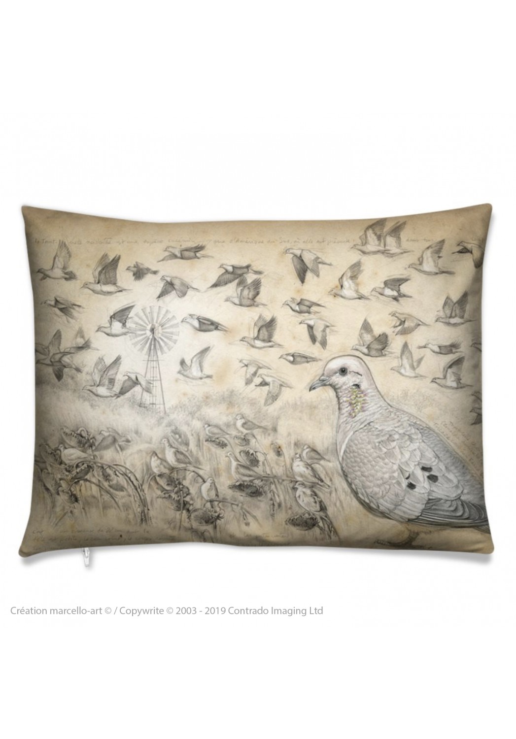 Marcello-art: Fashion accessory Cushion 231 Eared Dove
