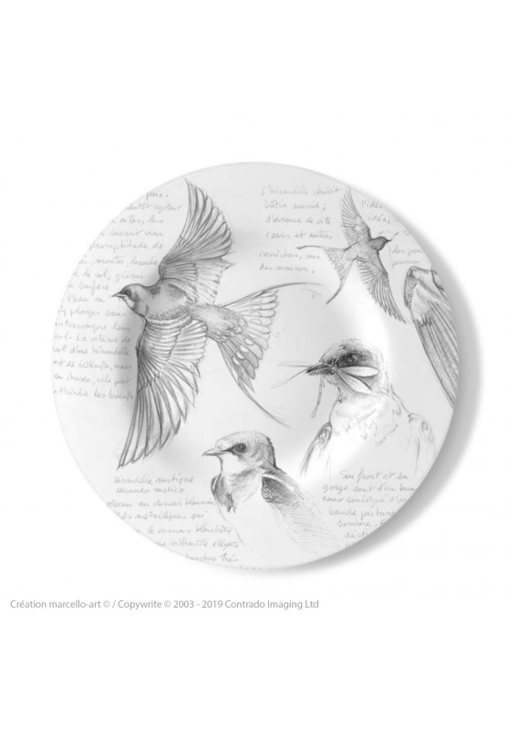 Marcello-art: Decorating Plates Decoration plates 24 Swallow