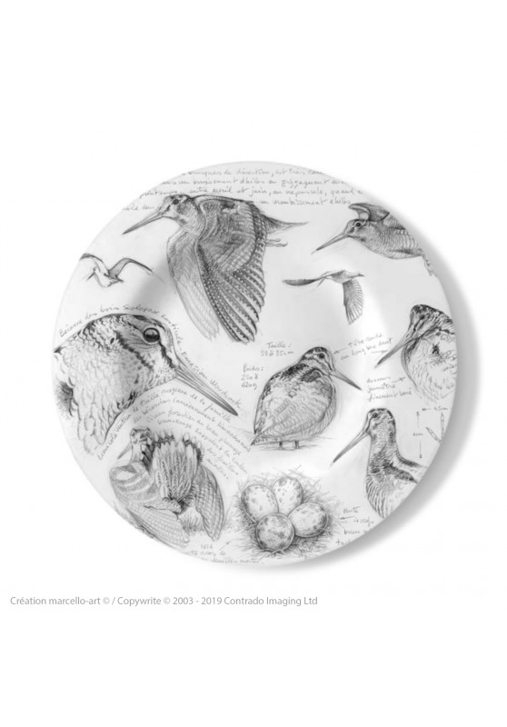 Marcello-art: Decorating Plates Decoration plates 168 Bécassine marsh