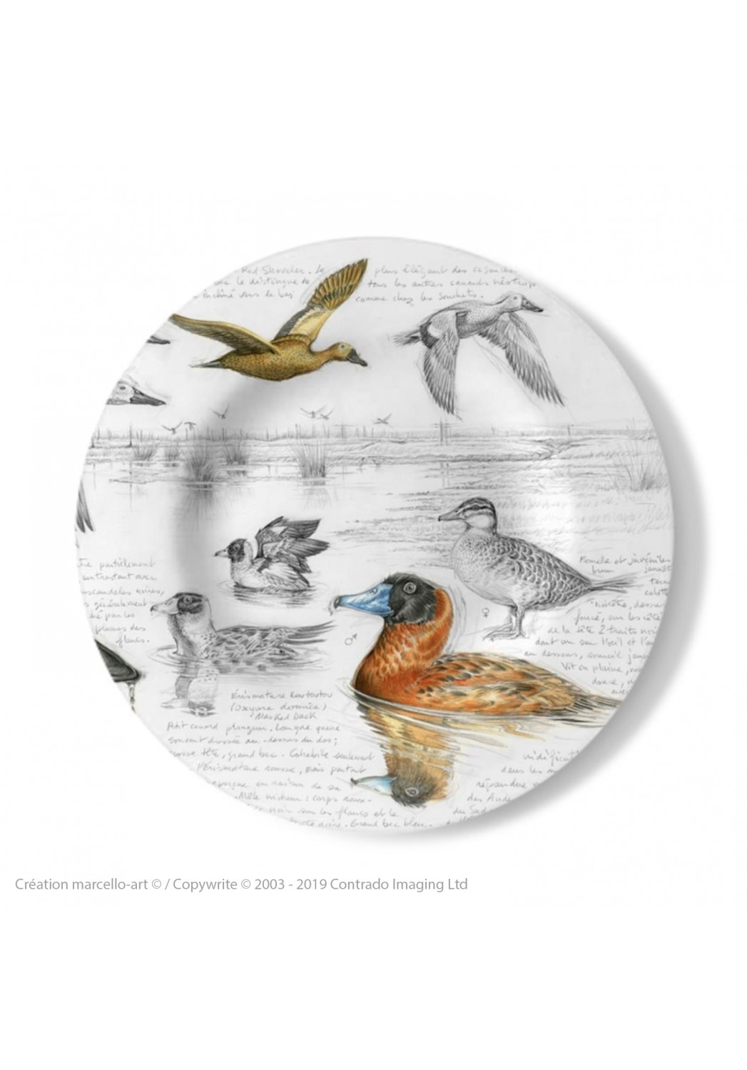 Marcello-art: Decorating Plates Decoration plates 235 Masked Duck