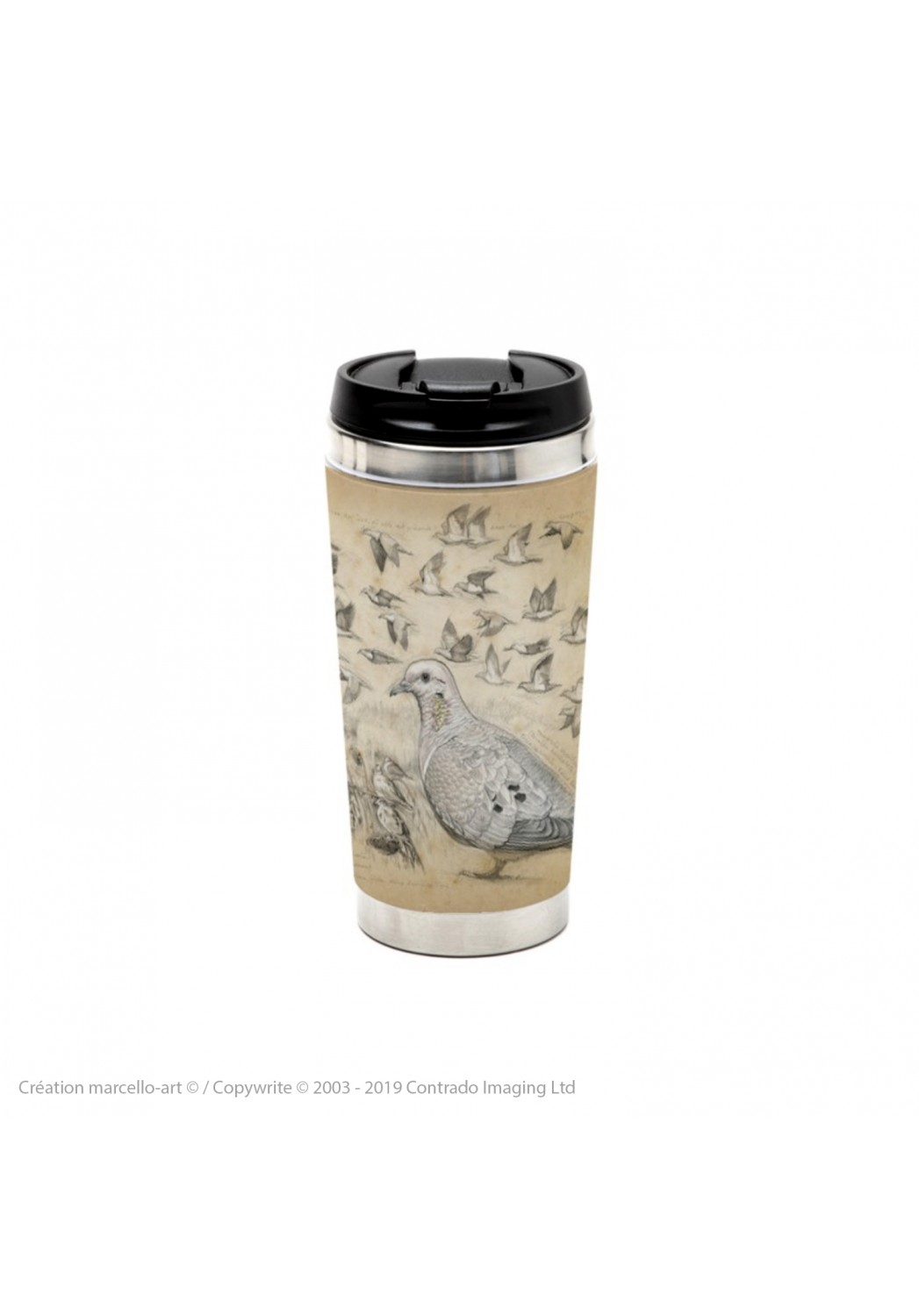 Marcello-art: Decoration accessoiries Thermos mug 231 Eared Dove