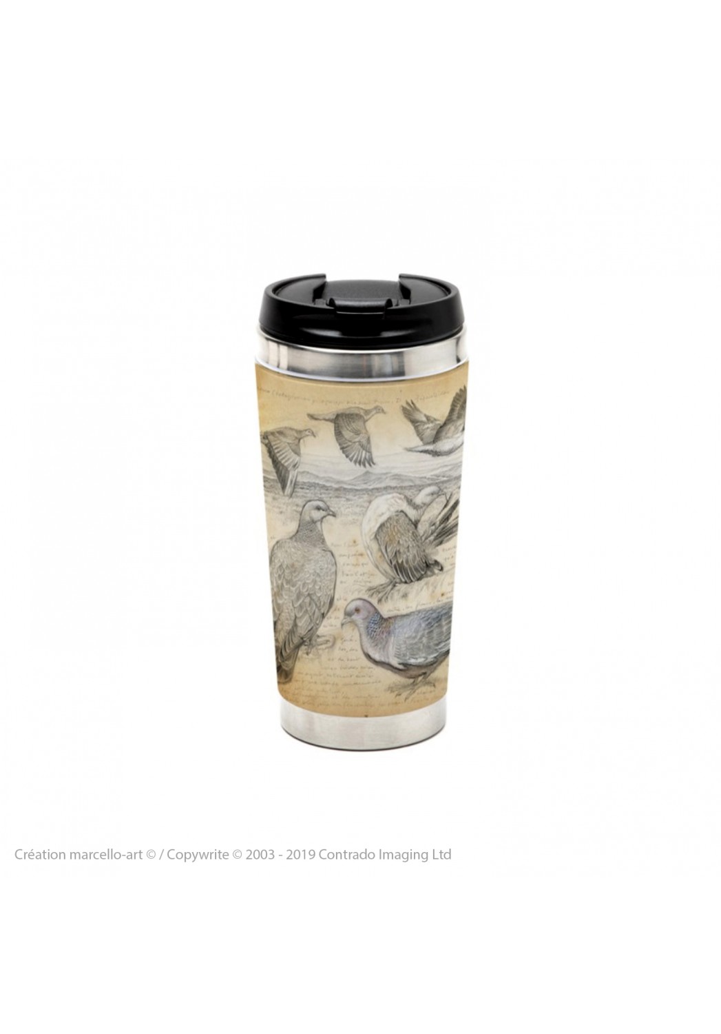 Marcello-art: Decoration accessoiries Thermos mug 233 Picazuro Pigeon