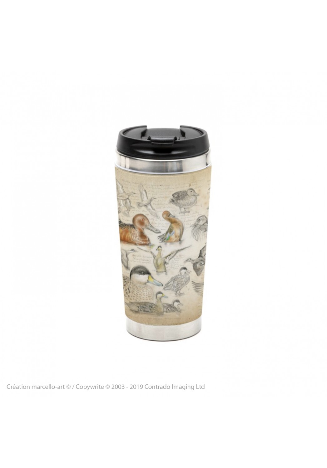 Marcello-art: Decoration accessoiries Thermos mug 239 Cinnamon teal, from Brazil, spotted and versicolor
