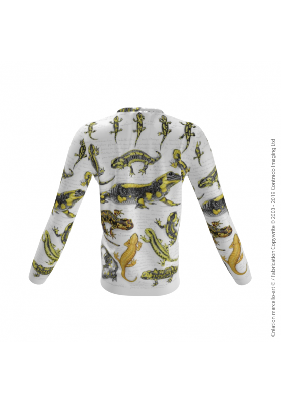 Marcello-art : Pour hommes T-Shirt manches longues 383 Salamandres