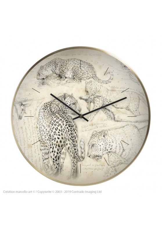 Marcello-art : Accessoires de décoration Horloge murale 01 Léopard