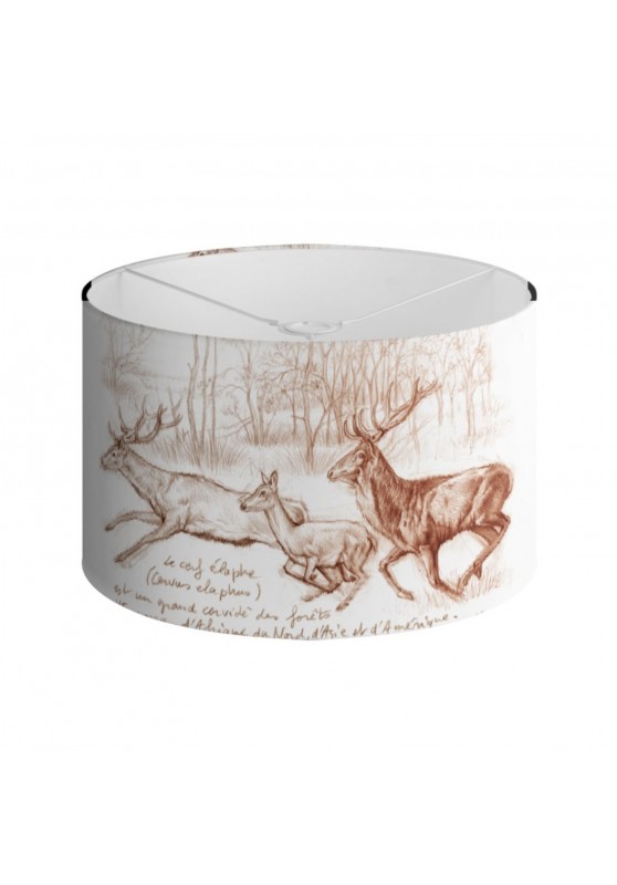 Marcello-art: Decoration accessoiries Lampshade 271 Red deer sepia