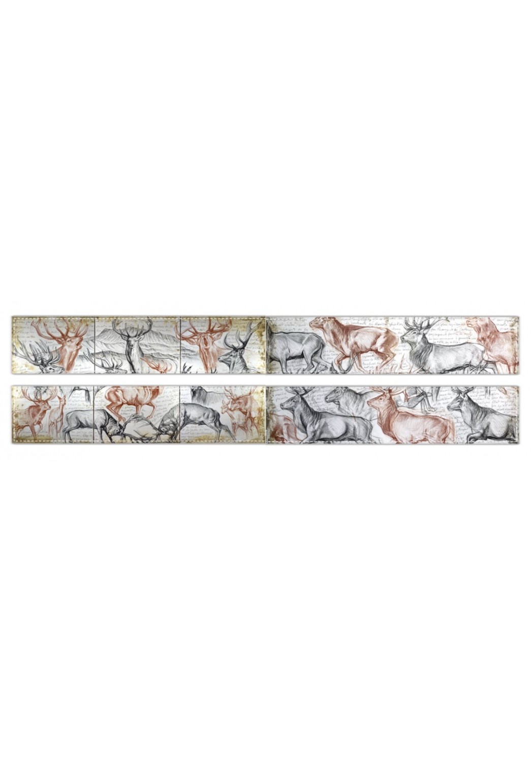 Marcello-art: Fleece scarf Fleece scarf 295 - 297 Deer slab - The last herd