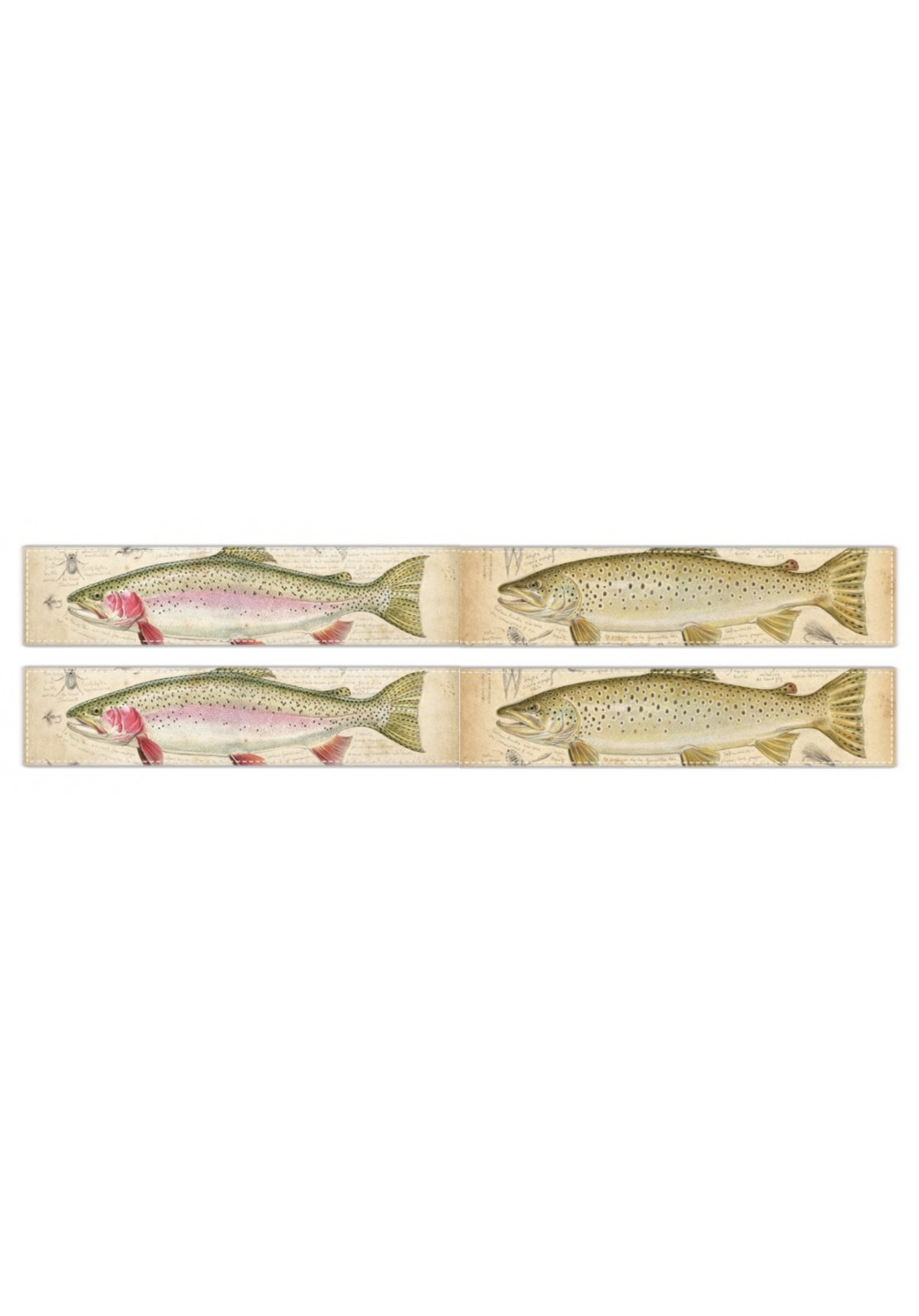 Marcello-art: Fleece scarf Fleece scarf 372 - 373 Brown trout - Rainbow trout