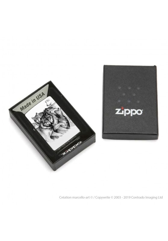 Marcello-art : Accessoires de décoration Zippo 25 loup