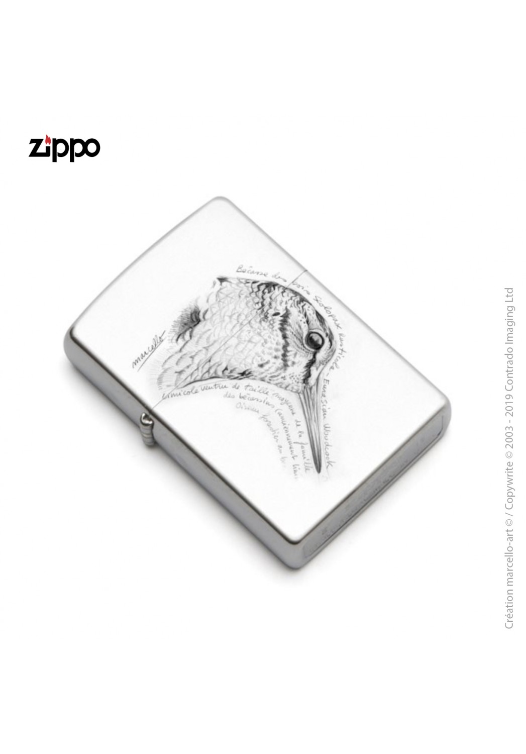 Marcello-art: Decoration accessoiries Zippo 50 snipe head
