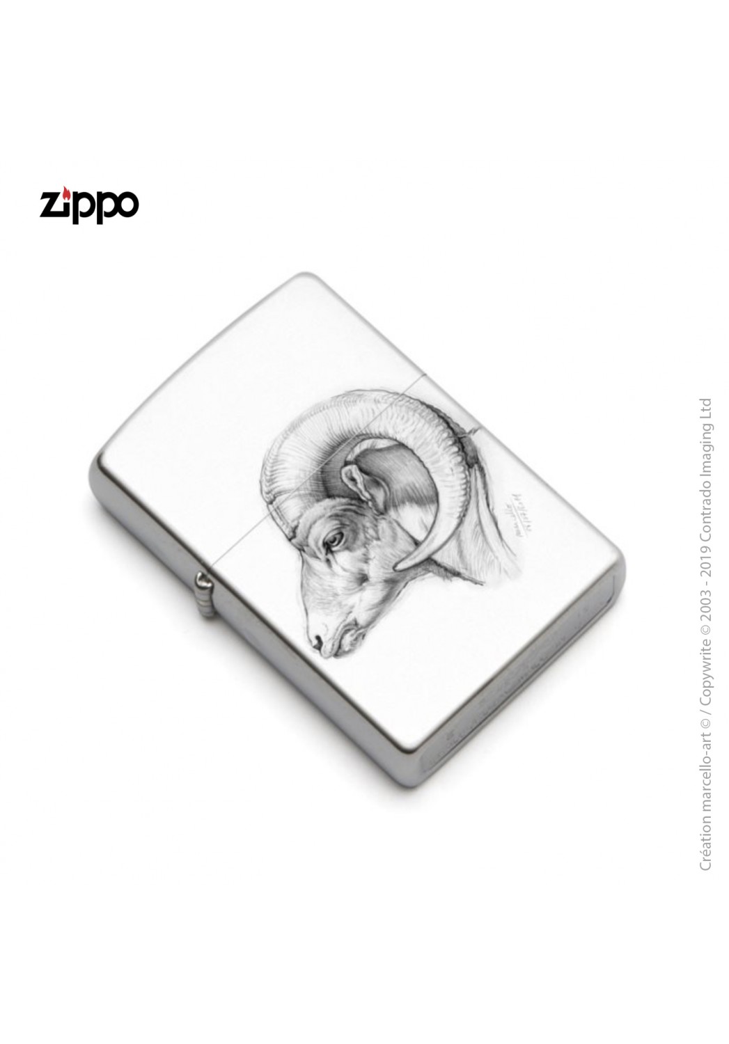 Marcello-art: Decoration accessoiries Zippo 51 bighorn sheep
