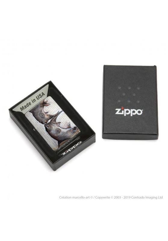 Marcello-art: Decoration accessoiries Zippo 106 rhino kiss