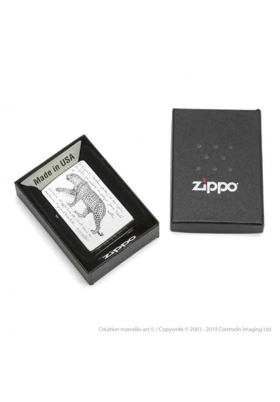 Marcello-art : Accessoires de décoration Zippo 180 léopard noir et blanc