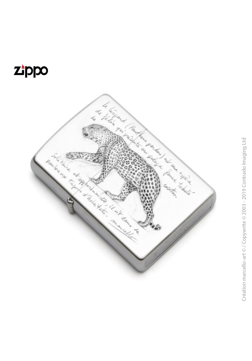 Marcello-art: Decoration accessoiries Zippo 180 leopard black & white