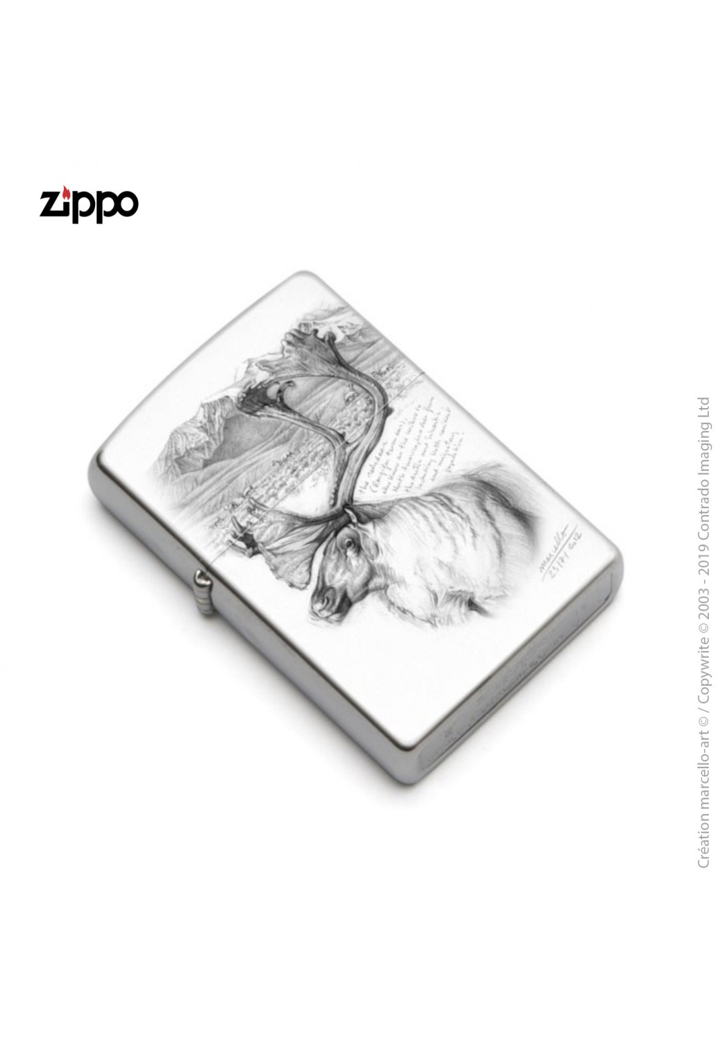 Marcello-art: Decoration accessoiries Zippo 190 caribou