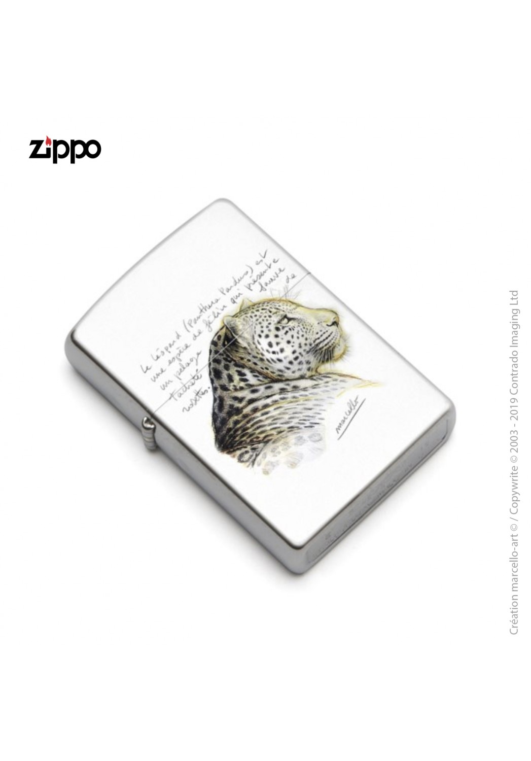 Marcello-art: Decoration accessoiries Zippo 252 leopard head