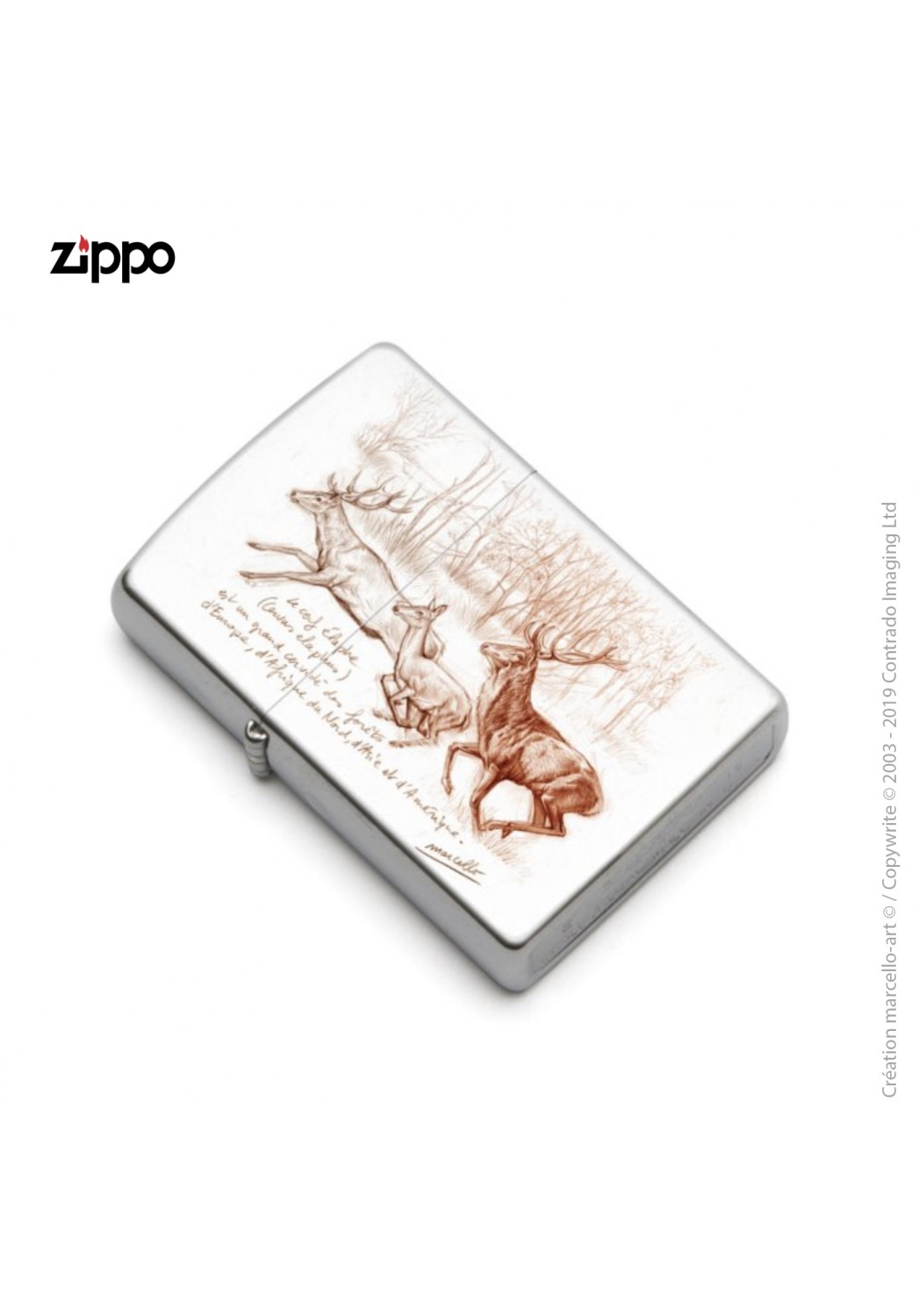 Marcello-art: Decoration accessoiries Zippo 271 red deer