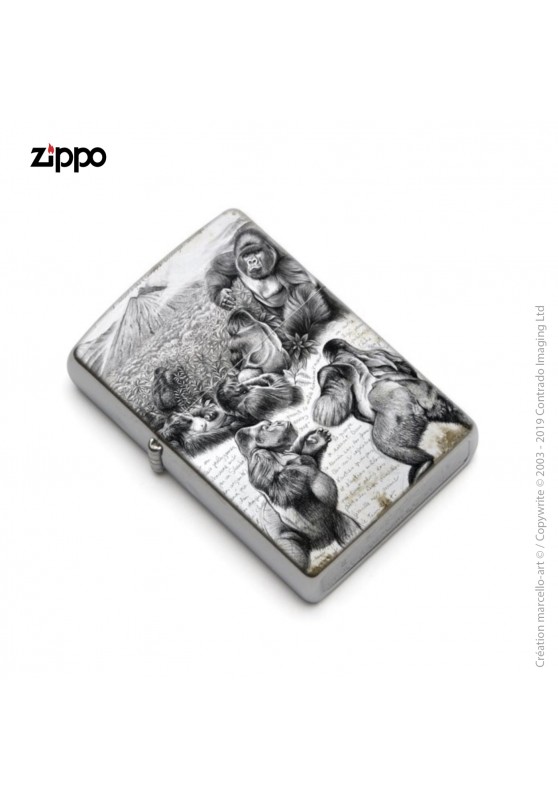 Marcello-art: Decoration accessoiries Zippo 301 Virunga gorilla