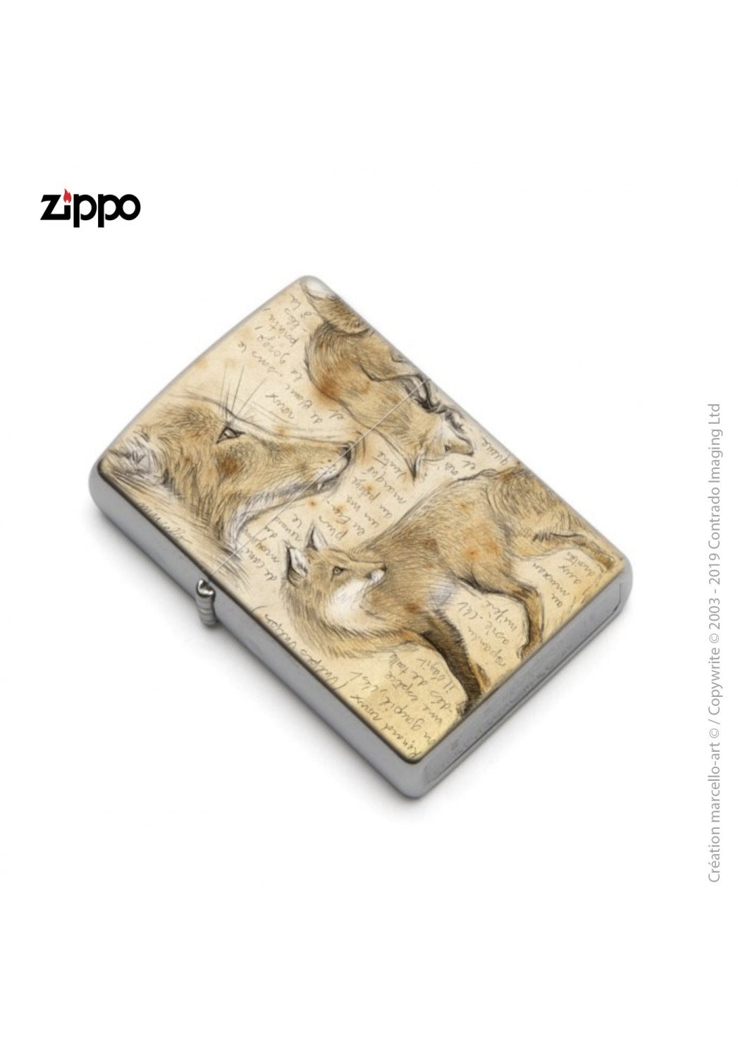Marcello-art : Accessoires de décoration Zippo 336 renard roux