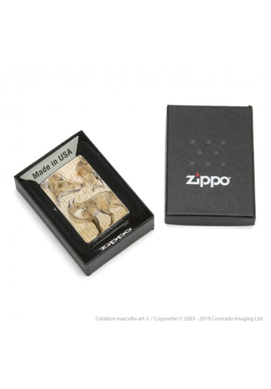 Marcello-art : Accessoires de décoration Zippo 336 renard roux