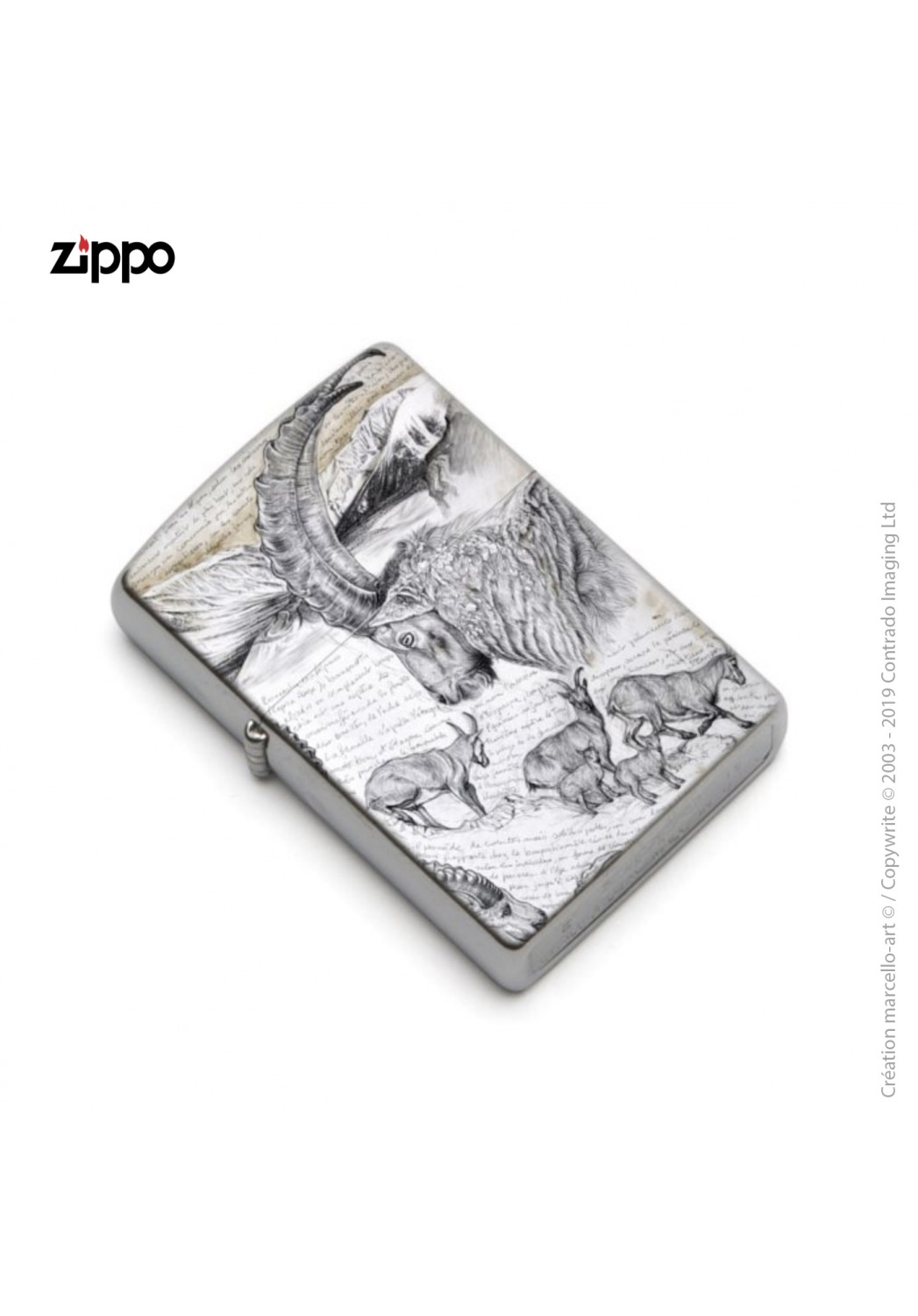 Marcello-art : Accessoires de décoration Zippo 348 bouquetin