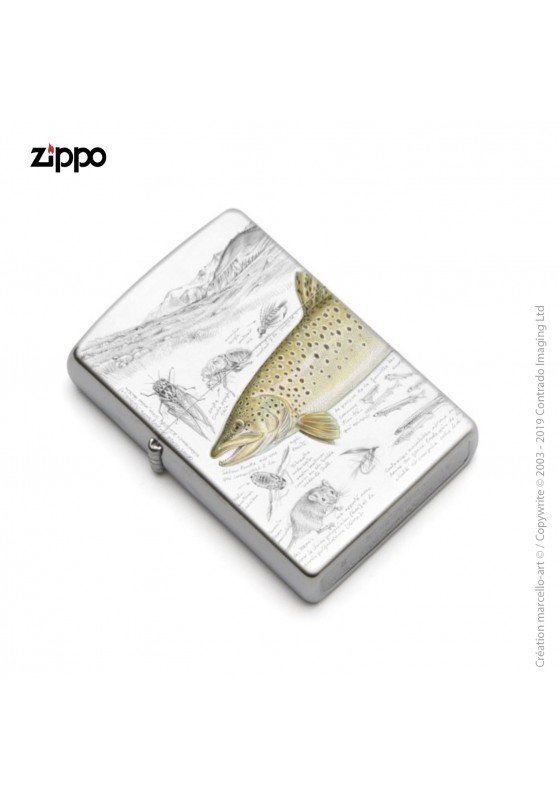 Marcello-art: Decoration accessoiries Zippo 372 brown trout