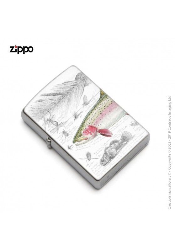 Marcello-art: Decoration accessoiries Zippo 373 rainbow trout