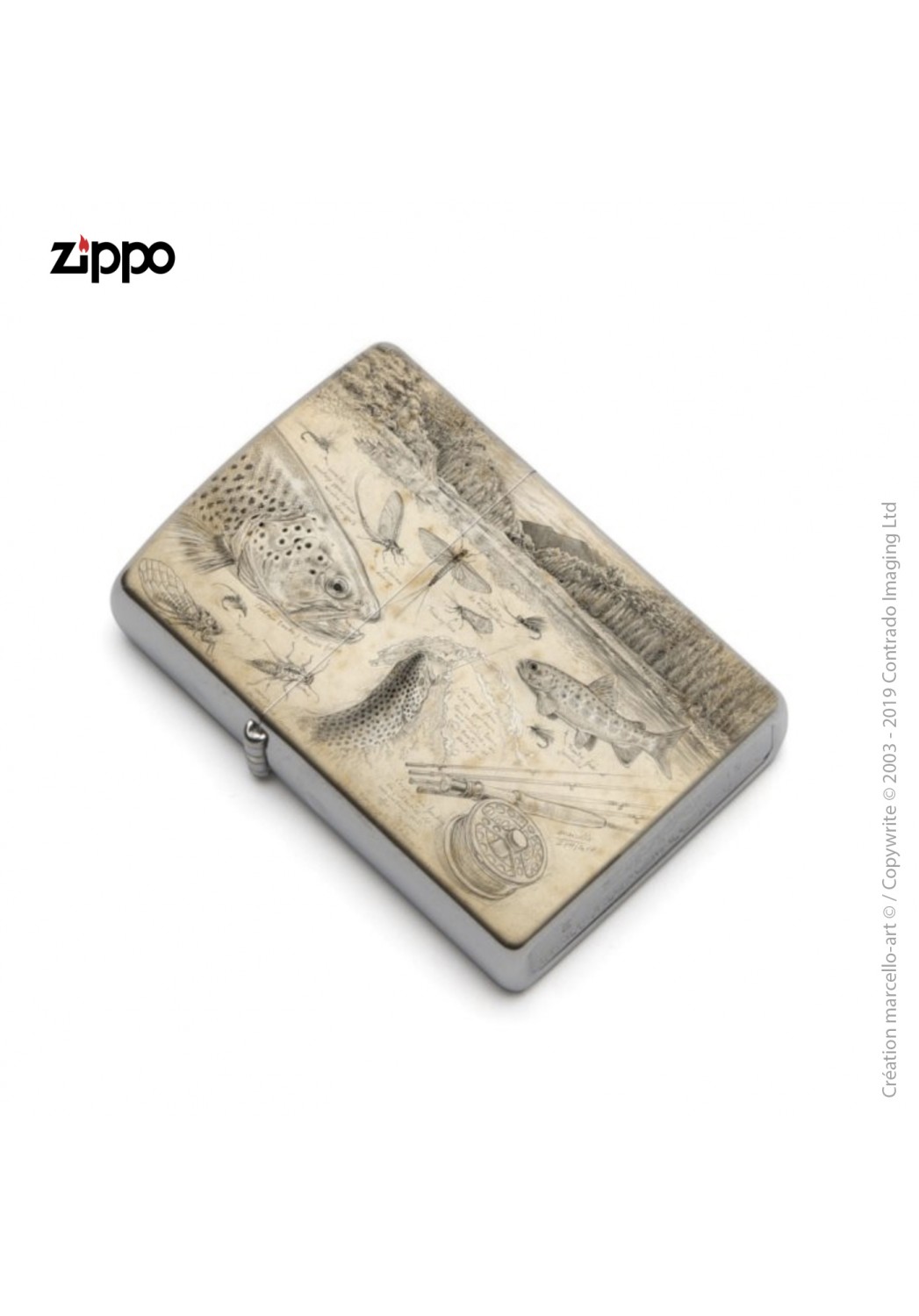 Marcello-art : Accessoires de décoration Zippo 374 B pêche à la mouche NZ