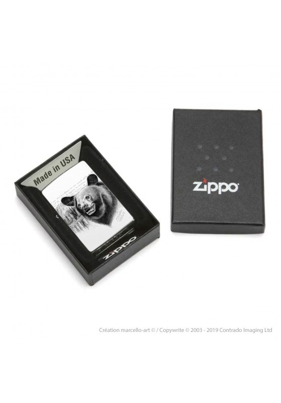 Marcello-art: Decoration accessoiries Zippo 382 black bear head