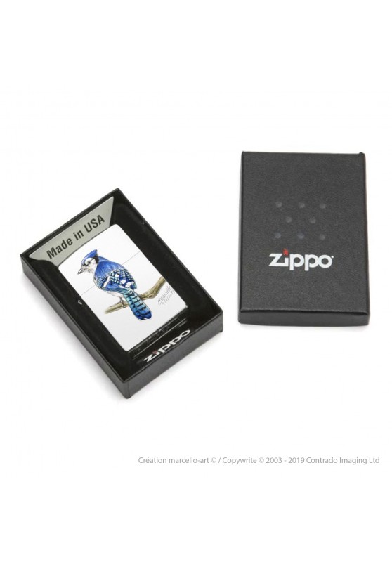 Marcello-art : Accessoires de décoration Zippo 393 geai bleu