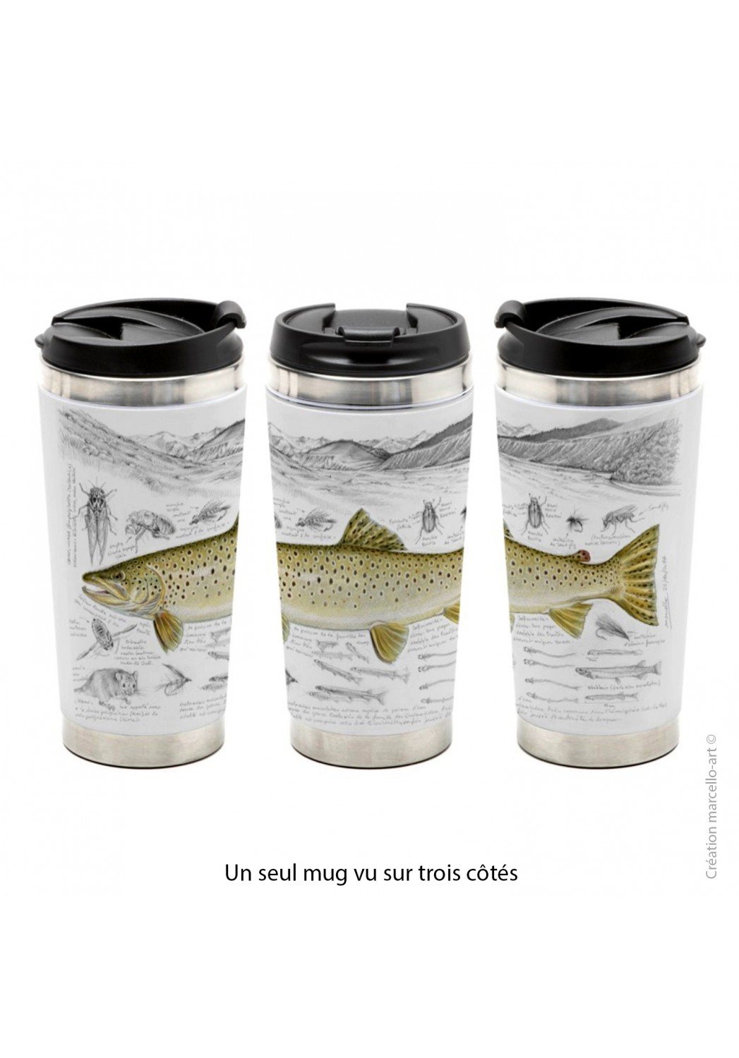 Marcello-art : Accessoires de décoration Mug thermos 372 truite fario