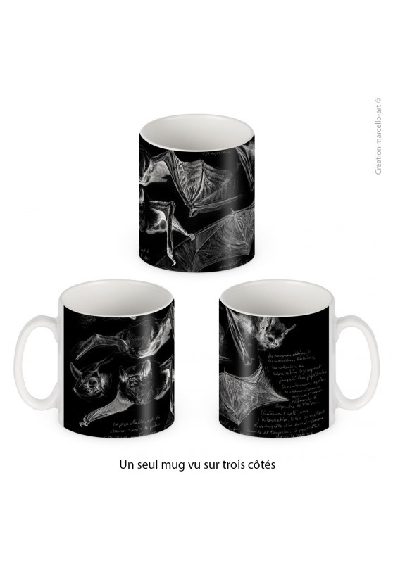Marcello-art : Accessoires de décoration Mug porcelaine 31 pipistrelles noires