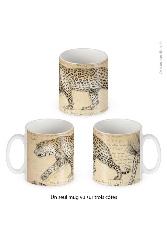 Marcello-art: Decoration accessoiries Porcelain mug 180 leopard