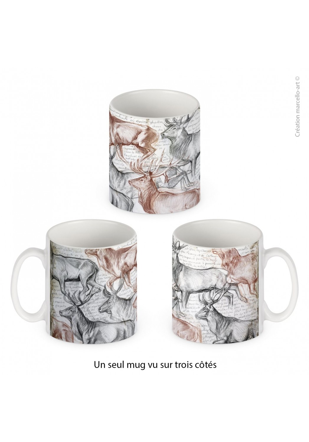 Marcello-art: Decoration accessoiries Porcelain mug 297 The last herd
