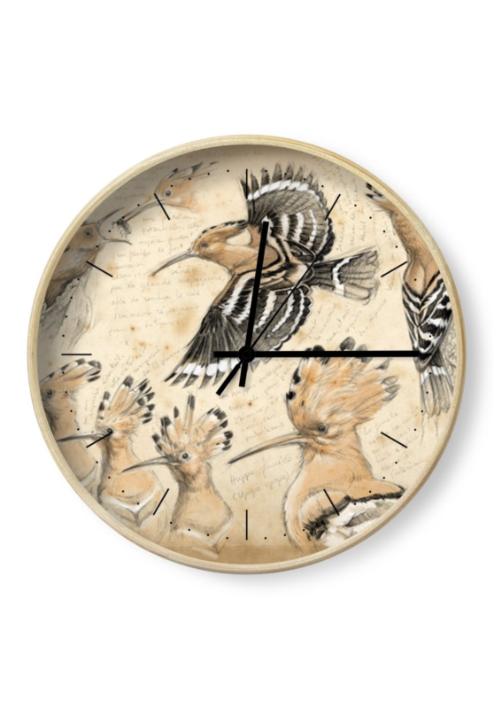 Marcello-art: Decoration accessoiries Clock 182-hoopoe-fasciee