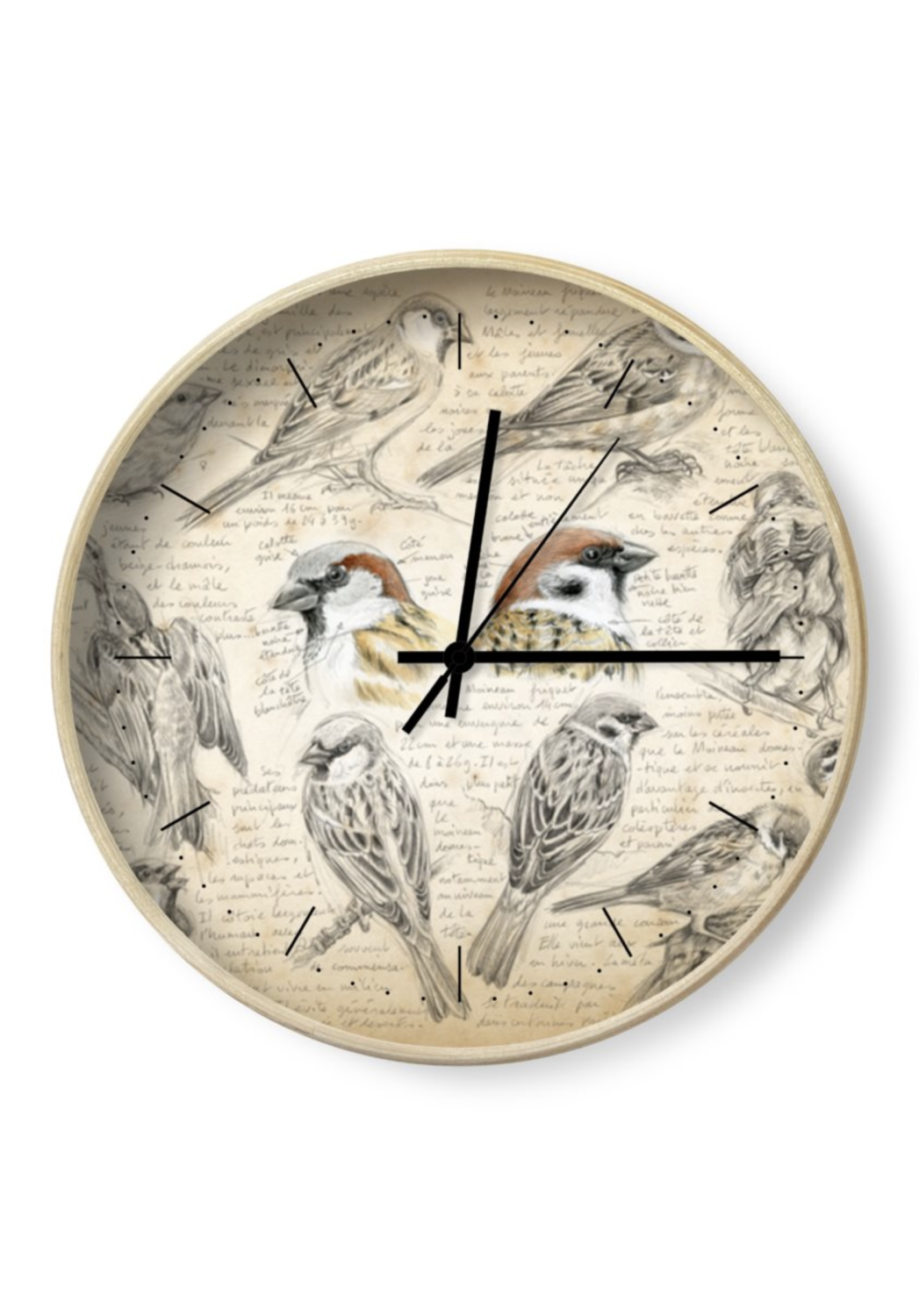 Marcello-art: Decoration accessoiries Clock 333 Sparrows